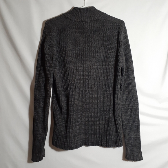 Calvin Klein ¼ Zip Men's Large Charcoal Salt and Pepper - Picture 4 of 16